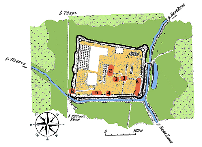 план-схема монастыря